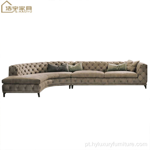 luxo chesterfield sofá americano sala de estar conjunto moderno